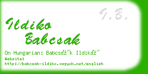 ildiko babcsak business card